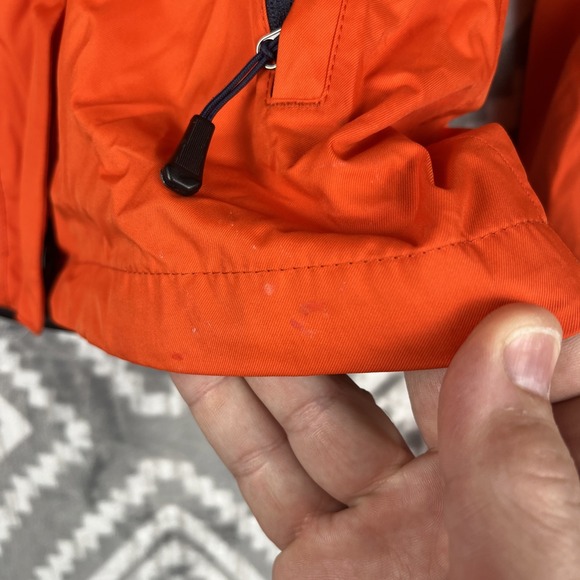 The North Face HyVent Womens XS Orange Hooded Windbreaker Rain Jacket Full Zip - Picture 6 of 16